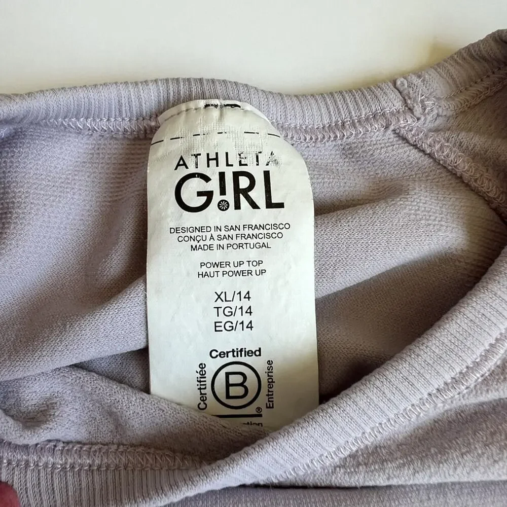 Athleta Girl Lavender Power Up Seamless Top XL 14 - Picture 5 of 7